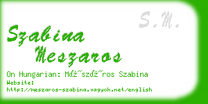szabina meszaros business card